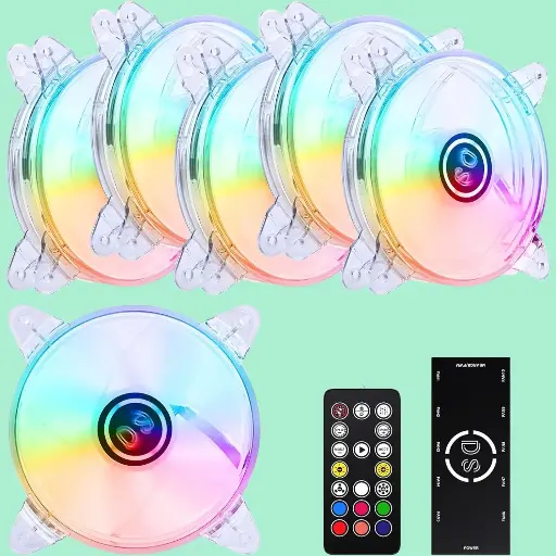 DS Axis Rainbow Light RGB LED 120mm Case Fan
